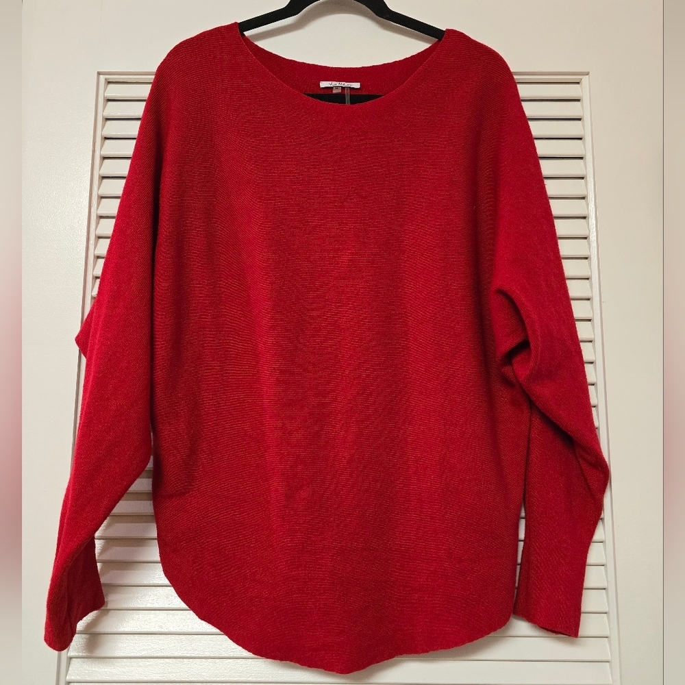 Vila Milano - Red Long-Sleeve Classic Sweater Top